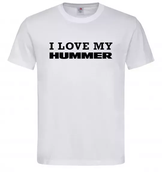 Чоловіча футболка I love my Hummer Білий фото