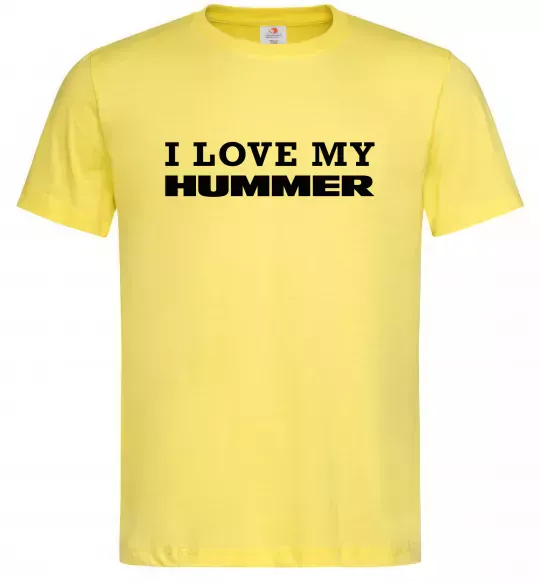 Чоловіча футболка I love my Hummer Лимонний фото