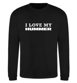 Свитшот I love my Hummer Черный фото