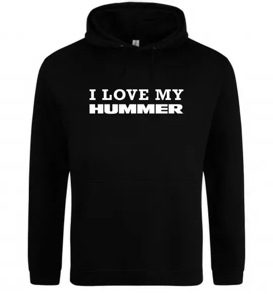 Женская толстовка (худи) I love my Hummer Черный фото