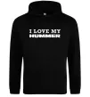 Женская толстовка (худи) I love my Hummer Черный фото