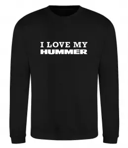Свитшот I love my Hummer Черный фото