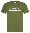 Чоловіча футболка I love my Hummer Оливковий фото