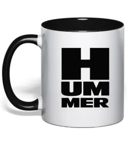 Чашка с цветной ручкой You can drive Hummer Черный фото