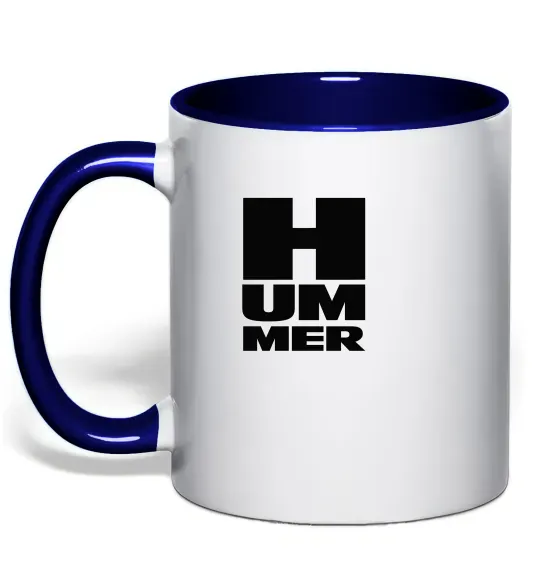 Чашка с цветной ручкой Hummer квадрат Глубокий темно-синий фото