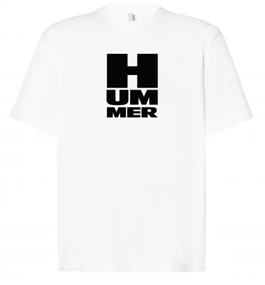 Футболка Оверсайз Hummer квадрат Білий фото