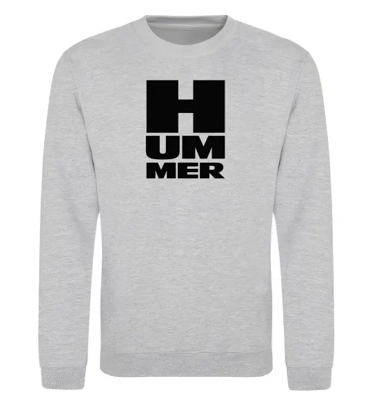 Світшот Hummer квадрат Сірий меланж фото