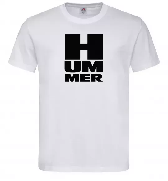 Мужская футболка Hummer квадрат Белый фото