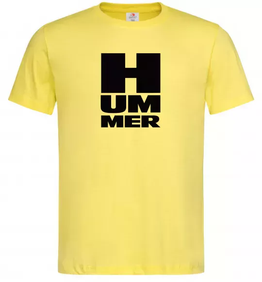 Мужская футболка Hummer квадрат Лимонный фото