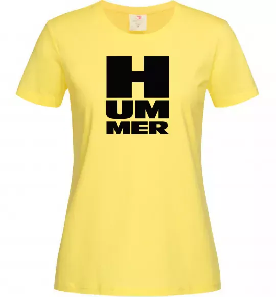 Жіноча футболка Hummer квадрат Лимонний фото