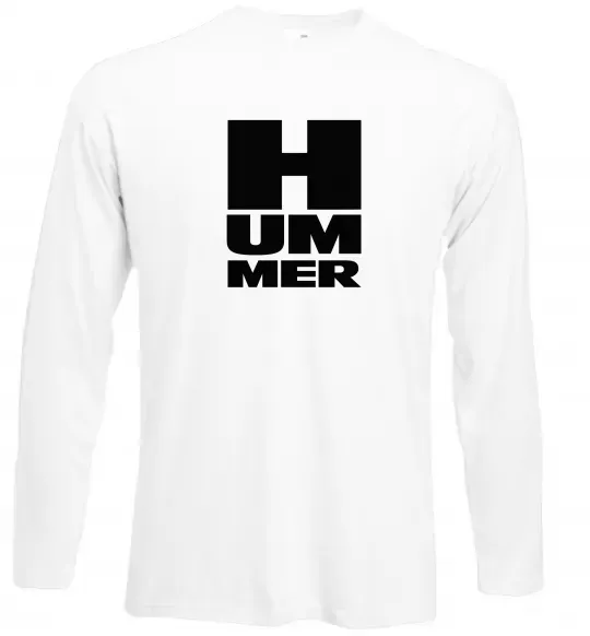 Лонгслів Hummer квадрат Білий фото