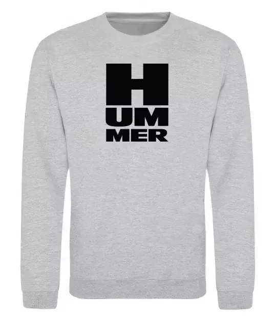 Свитшот Hummer квадрат Серый меланж фото