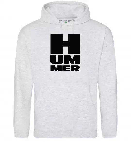 Чоловіча толстовка (худі) Hummer квадрат Сірий меланж фото