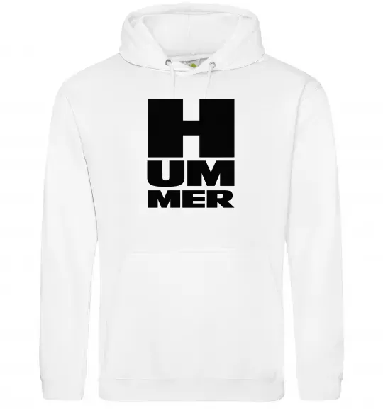 Женская толстовка (худи) Hummer квадрат Белый фото