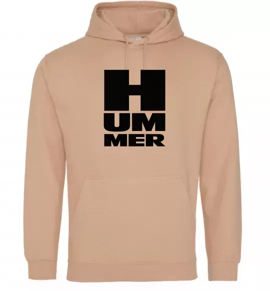 Женская толстовка (худи) Hummer квадрат Песочный фото