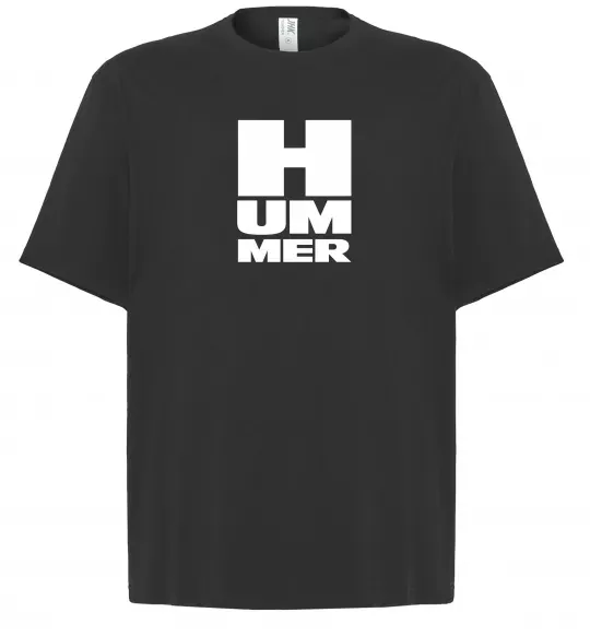 Футболка Оверсайз Hummer квадрат Чорний фото