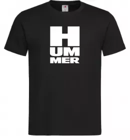Мужская футболка Hummer квадрат Черный фото
