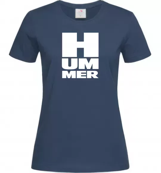 Жіноча футболка Hummer квадрат Темно-синій фото