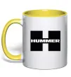 Чашка с цветной ручкой Hummer big H Солнечно желтый фото