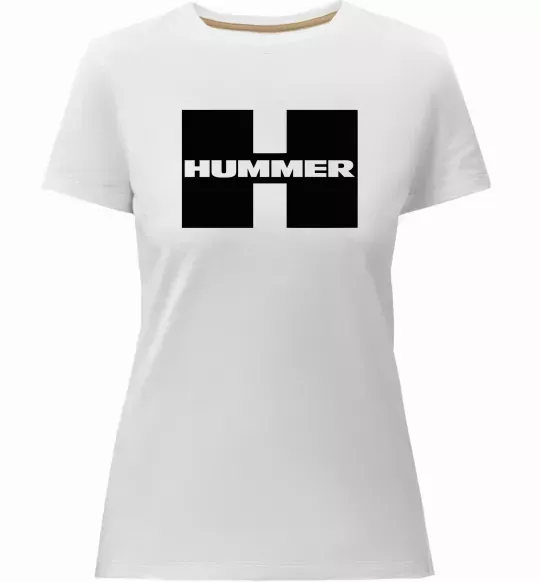 Женская премиум футболка Hummer big H Белый фото