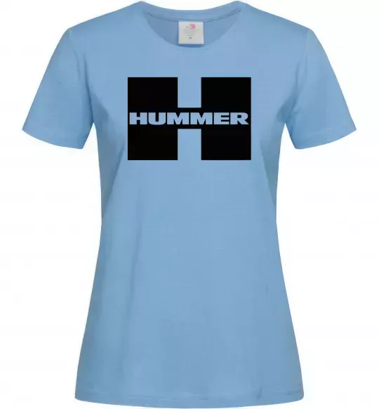 Жіноча футболка Hummer big H Блакитний фото