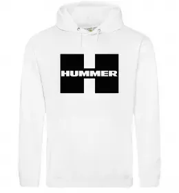 Чоловіча толстовка (худі) Hummer big H Білий фото