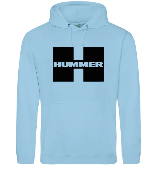 Чоловіча толстовка (худі) Hummer big H Блакитний фото
