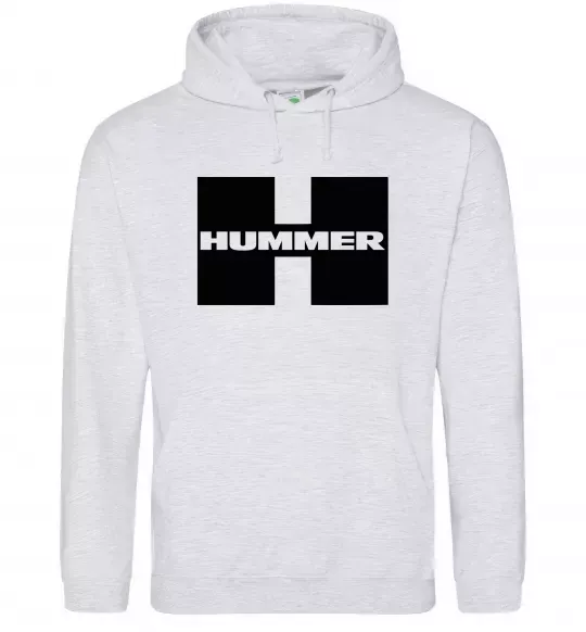 Жіноча толстовка (худі) Hummer big H Сірий меланж фото