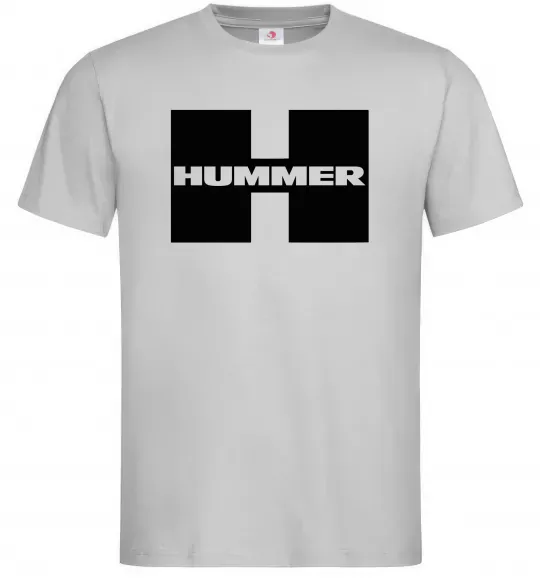 Мужская футболка Hummer big H Серый фото