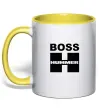 Чашка с цветной ручкой Boss Hummer Солнечно желтый фото