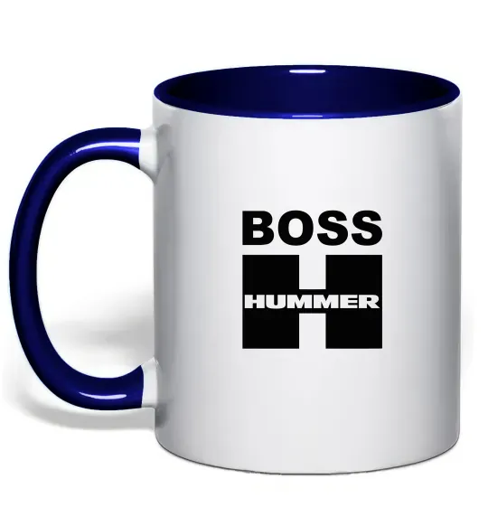 Чашка с цветной ручкой Boss Hummer Глубокий темно-синий фото