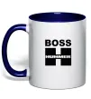 Чашка с цветной ручкой Boss Hummer Глубокий темно-синий фото
