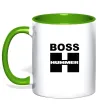 Чашка с цветной ручкой Boss Hummer Лаймовый фото