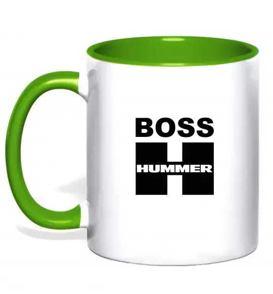 Чашка с цветной ручкой Boss Hummer Зеленый фото