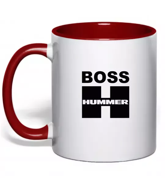 Чашка с цветной ручкой Boss Hummer Красный фото