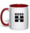 Чашка с цветной ручкой Boss Hummer Красный фото