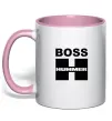 Чашка с цветной ручкой Boss Hummer Нежно розовый фото