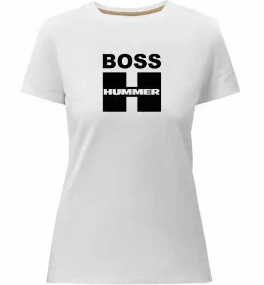Женская премиум футболка Boss Hummer Белый фото