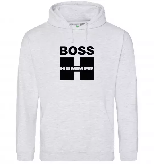 Чоловіча толстовка (худі) Boss Hummer Сірий меланж фото