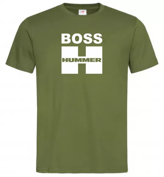 Мужская футболка Boss Hummer Оливковый фото