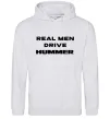 Чоловіча толстовка (худі) Real men drive Hummer Сірий меланж Чоловіча толстовка (худі) Real men drive Hummer Сірий меланж фото