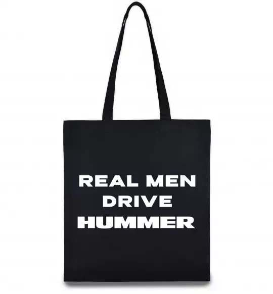 Эко-сумка Real men drive Hummer Черный фото