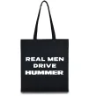 Эко-сумка Real men drive Hummer Черный фото