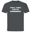 Чоловіча футболка Real men drive Hummer Графіт Чоловіча футболка Real men drive Hummer Графіт фото