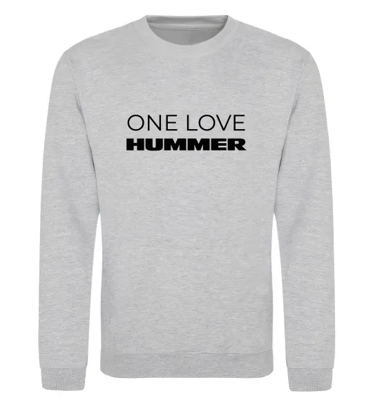Свитшот Hummer one love Серый меланж фото