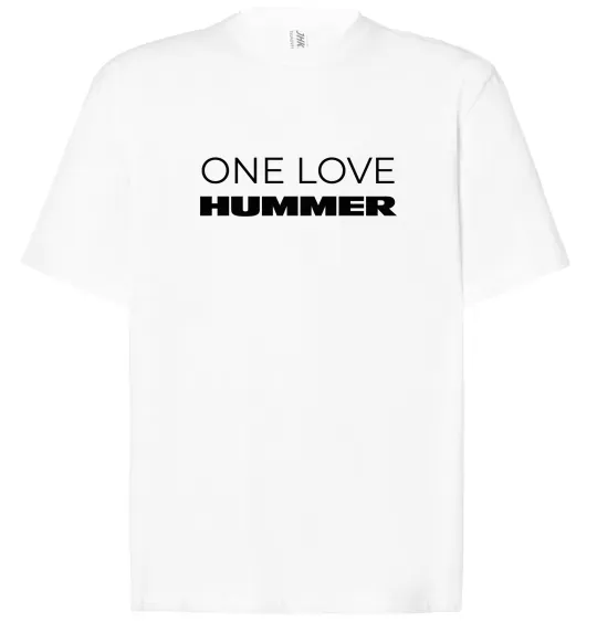 Футболка Оверсайз Hummer one love Білий фото