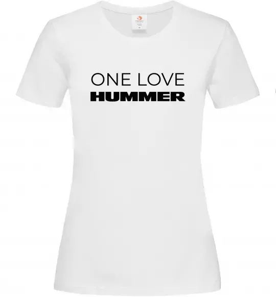 Женская футболка Hummer one love Белый фото