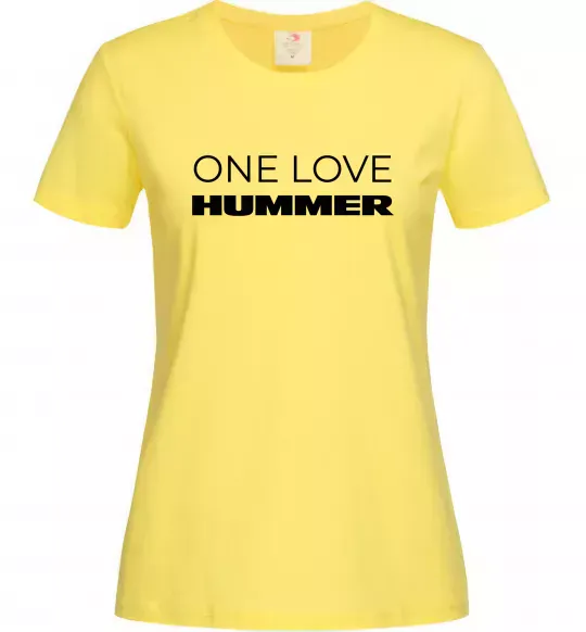 Женская футболка Hummer one love Лимонный фото