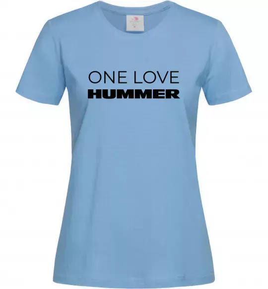 Женская футболка Hummer one love Голубой фото