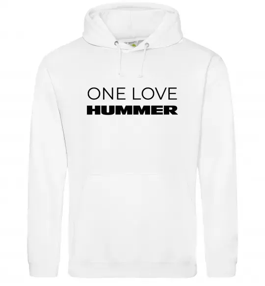 Чоловіча толстовка (худі) Hummer one love Білий фото